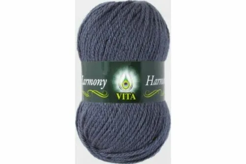 Пряжа Vita Harmony (Гармония) 6324 серый 45% шерсть, 55% акрил 100г 110м 5 шт