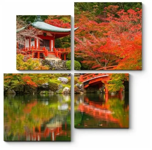 Модульная картина Гармония линий и цвета, Киото 220x220