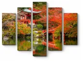 Модульная картина Гармония линий и цвета, Киото 185x148